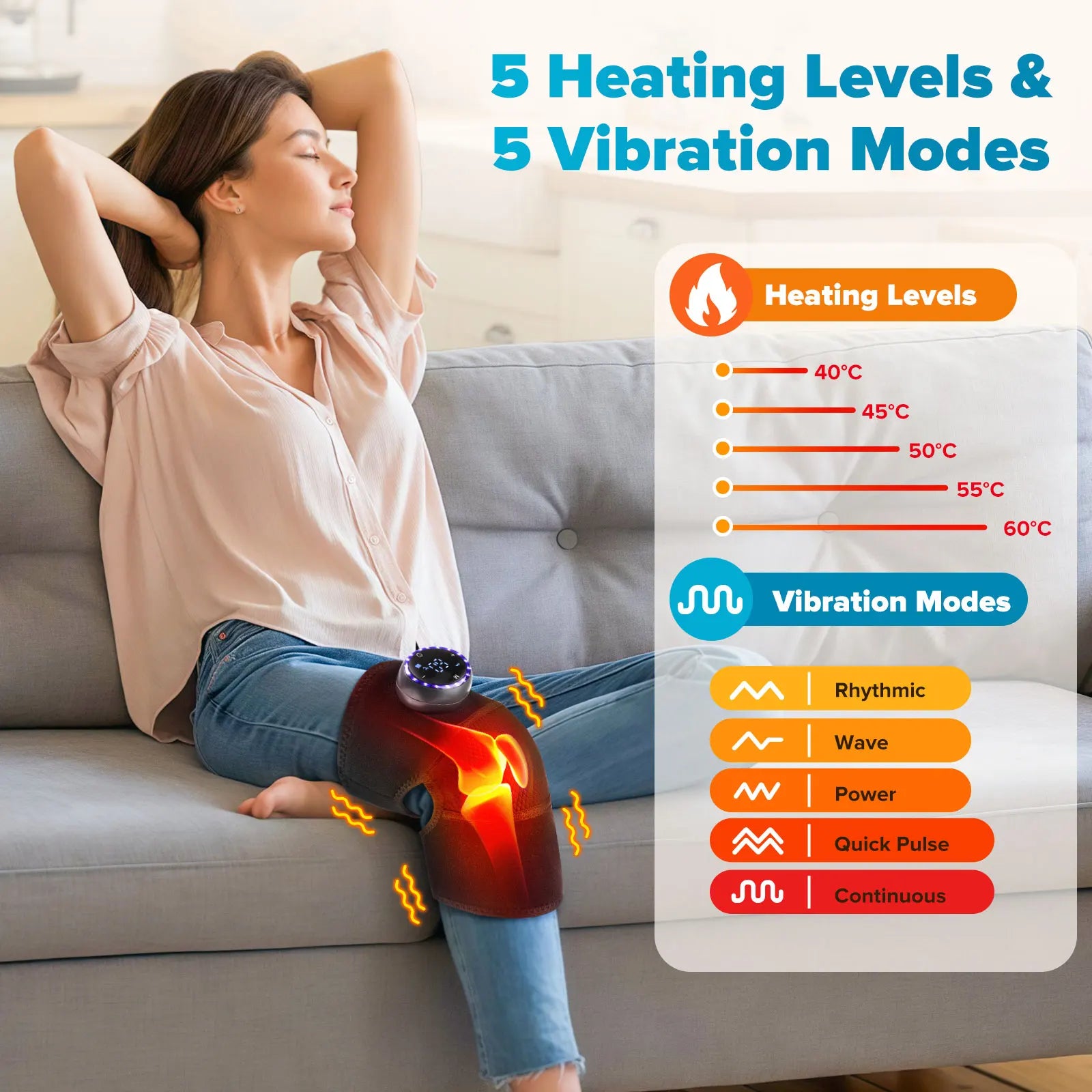 Smart Heating Knee Massager